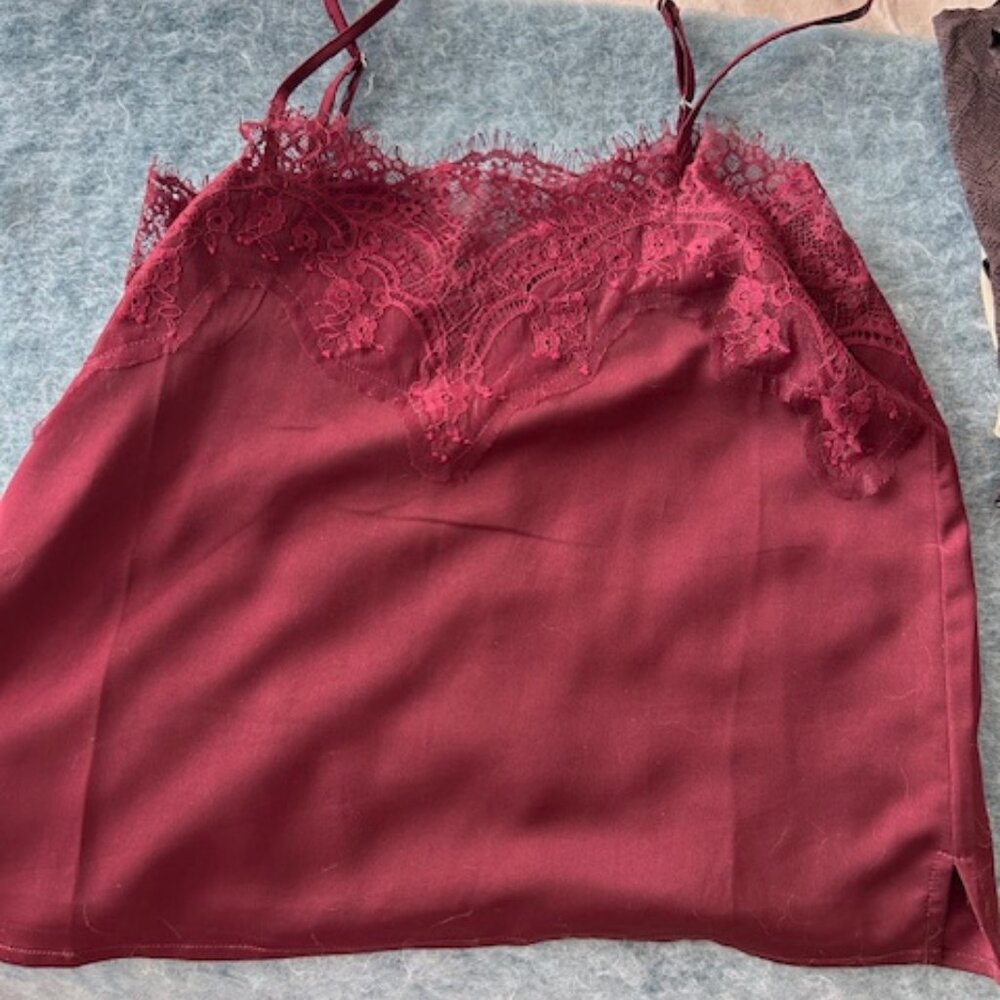 Lulu's Burgundy Lace Camisole
